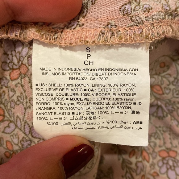 Peach Floral Summer Dress - Picture 6 of 6